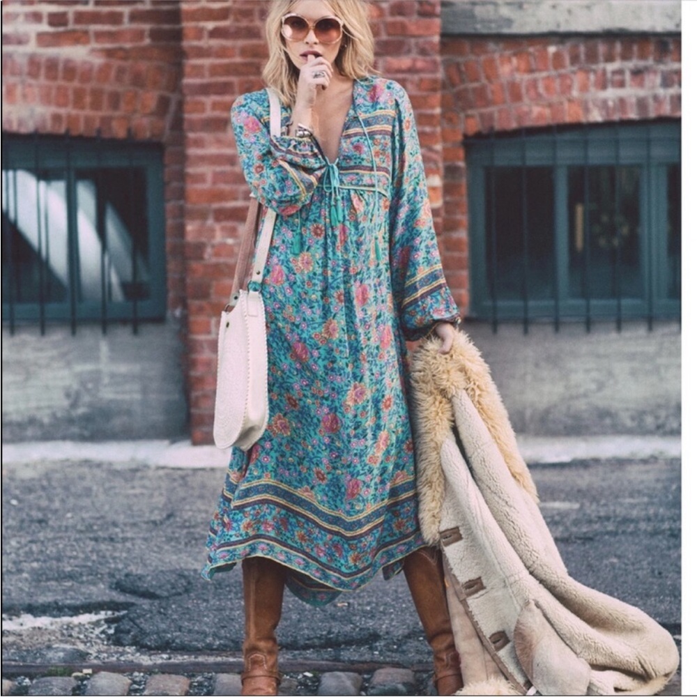OG Folktown Boho Midi Dress